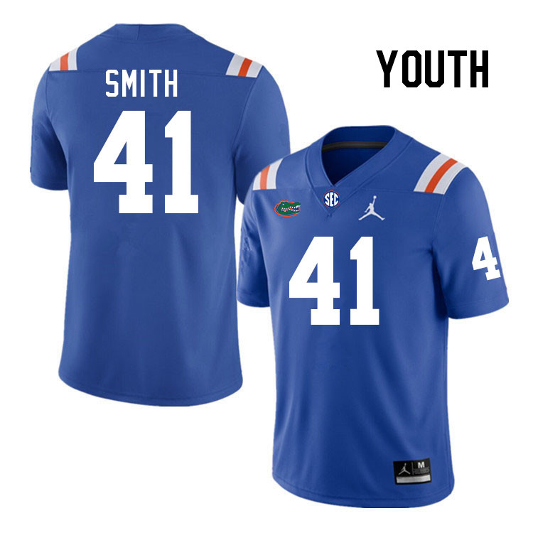 Youth #41 Hunter Smith Florida Gators College Football Jerseys Stitched-Throwback